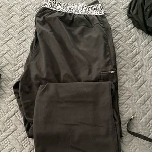Black scrub pants